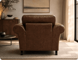 Savile Tan Suede Armchair