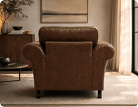 Savile Tan Suede Armchair