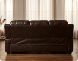 Veloura Brown Leather 3 Seater Sofa