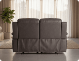 Martini Genuine Leather Grey Electric Power Recliner 2 Seater Sofa