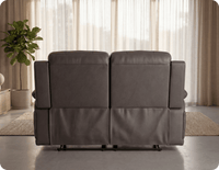 Martini Genuine Leather Grey Electric Power Recliner 2 Seater Sofa