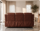Martini Genuine Leather Tan Electric Power Recliner 3 Seater Sofa