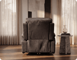 Milano Grey Leather Power Recliner Armchair