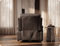 Milano Grey Leather Power Recliner Armchair
