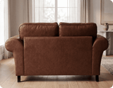 Savile Tan Suede 2 Seater Sofa