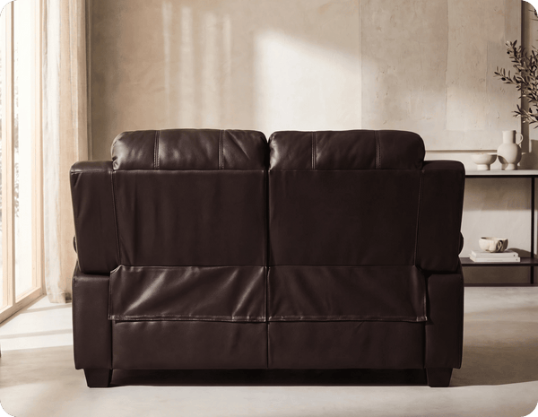 Veloura Brown Leather 2 Seater Sofa