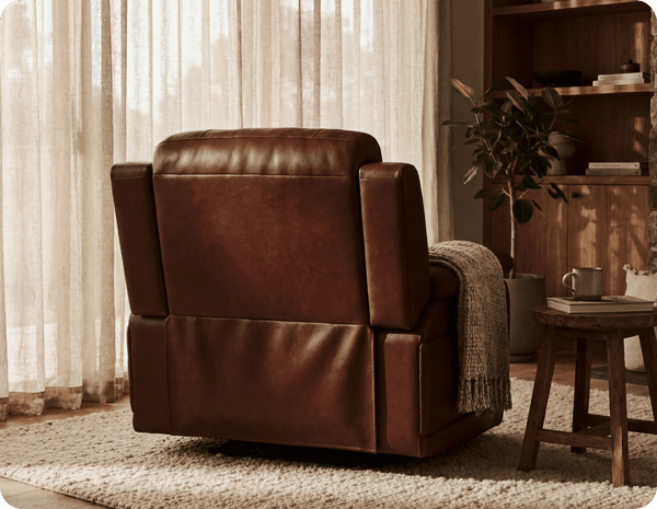 Martini Tan Leather Electric Recliner Armchair