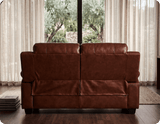 Veloura Tan Leather 2 Seater Sofa