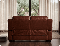 Veloura Tan Leather 2 Seater Sofa