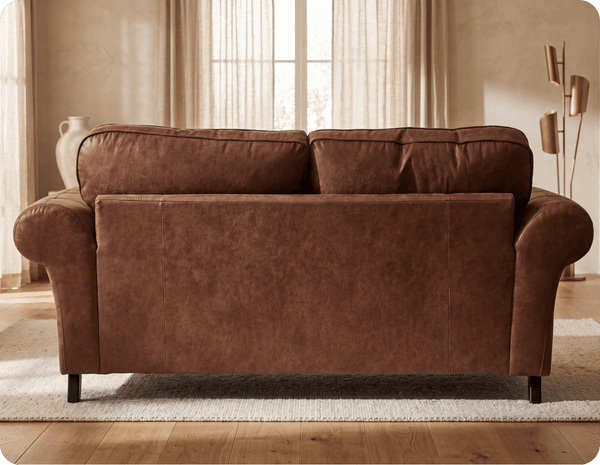 Savile Tan Suede 3 Seater Sofa
