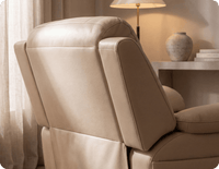 Martini Cream Leather Power Recliner Armchair