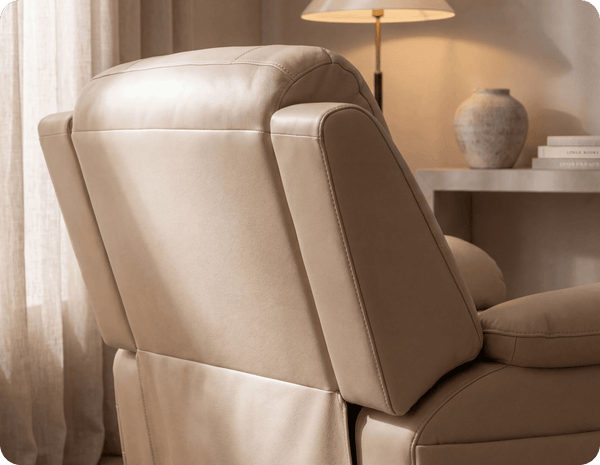 Martini Cream Leather Power Recliner Armchair