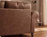 Savile Tan Suede 3 Seater Sofa