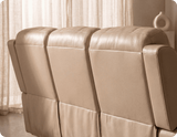 Martini Genuine Leather Cream Electric Power Recliner 3 Seater Sofa