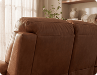Milano Genuine Leather Caramel Electric Power Recliner 2 Seater Sofa