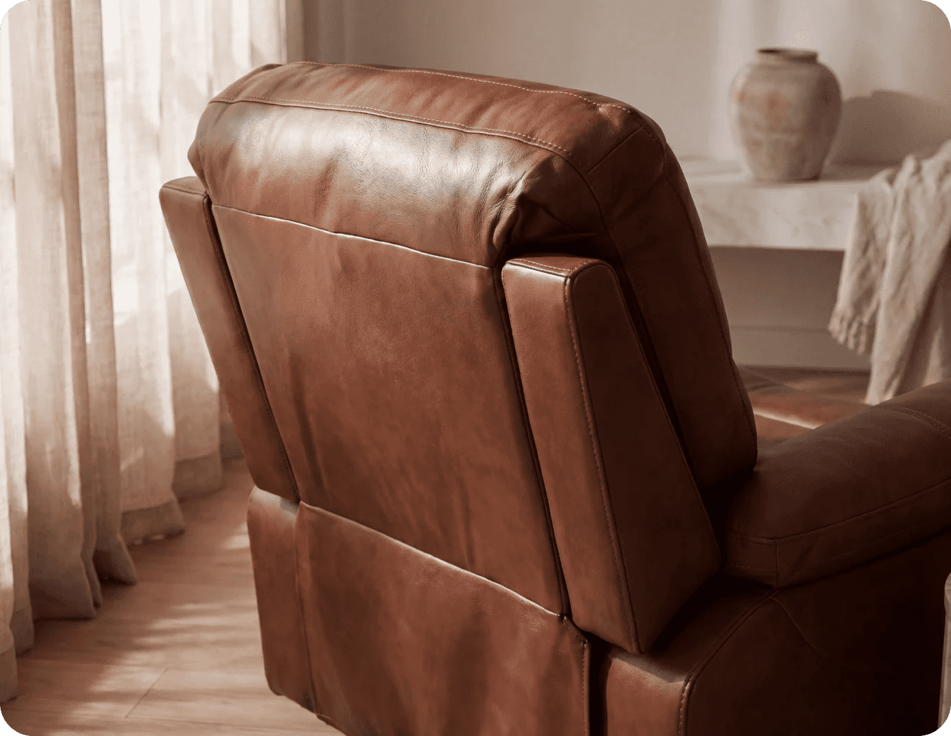 Milano Tan Power Recliner Armchair
