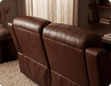 Martini Genuine Leather Tan Electric Power Recliner 2 Seater Sofa