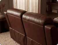 Martini Genuine Leather Tan Electric Power Recliner 2 Seater Sofa
