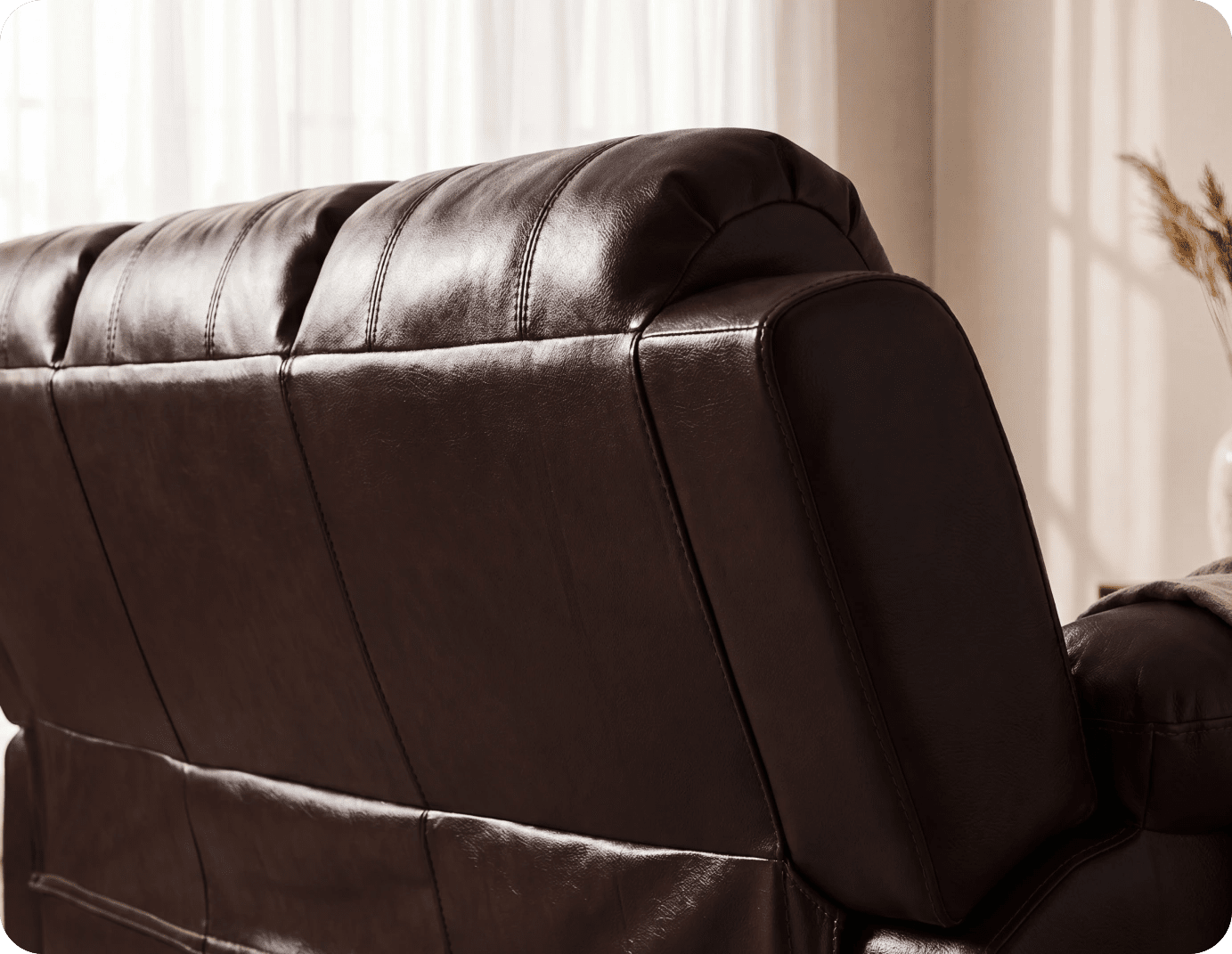 Veloura Brown Leather 3 Seater Sofa