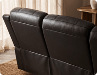 Martini Genuine Leather Black Electric Power Recliner 3 Seater Sofa