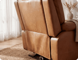 Milano Genuine Leather Caramel Electric Power Recliner Armchair