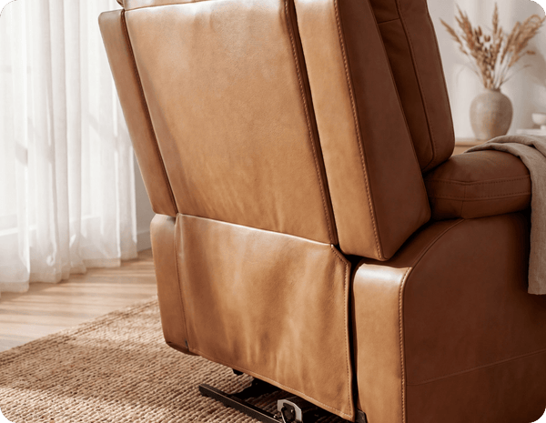 Milano Genuine Leather Caramel Electric Power Recliner Armchair
