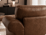 Savile Tan Suede Armchair