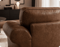 Savile Tan Suede Armchair