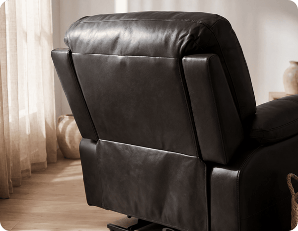 Milano Black Leather Electric Recliner Armchair