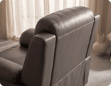 Martini Genuine Leather Grey Electric Power Recliner Armchair