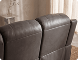 Martini Genuine Leather Grey Electric Power Recliner 3 Seater Sofa