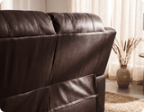 Veloura Brown Leather 2 Seater Sofa