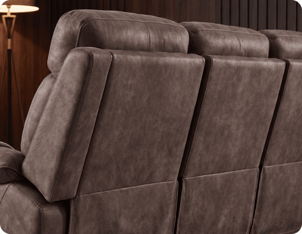 Nova Brown Leather 3 Seater Sofa
