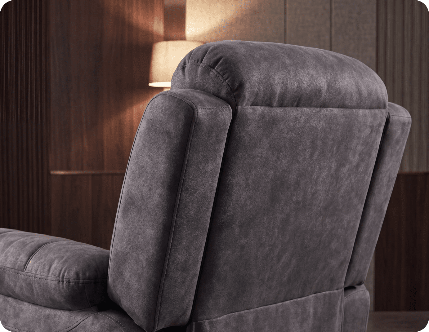 Bristol Grey Fabric Manual Recliner Armchair