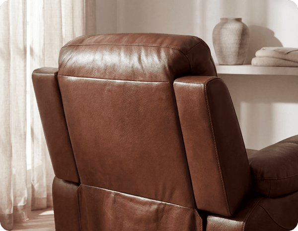 Milano Genuine Leather Tan Electric Power Recliner 2 Seater