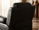 Veloura Black Leather Armchair