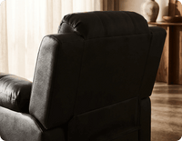 Veloura Black Leather Armchair