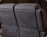 Bristol Grey Fabric Manual Recliner 2 Seater Sofa