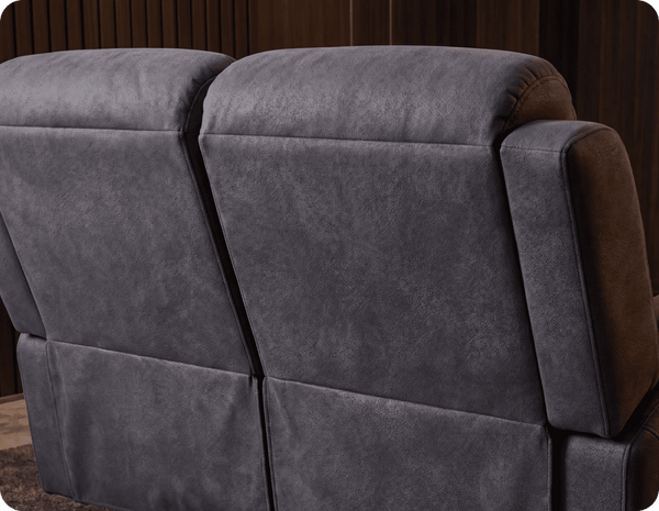 Bristol Grey Fabric Manual Recliner 2 Seater Sofa