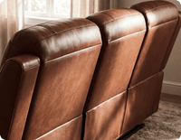 Martini Genuine Leather Tan Electric Power Recliner 3 Seater Sofa