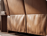 Martini Genuine Leather Caramel Electric Power Recliner 3 Seater