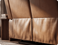 Martini Genuine Leather Caramel Electric Power Recliner 3 Seater
