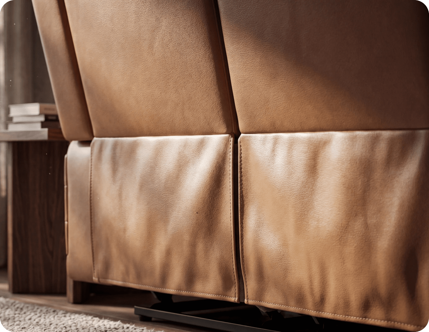 Martini Genuine Leather Caramel Electric Power Recliner 3 Seater