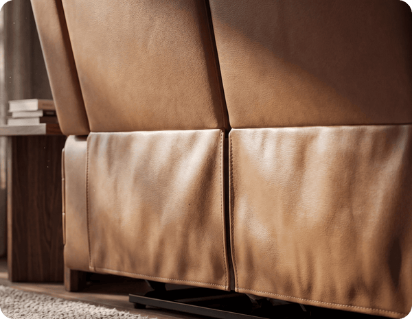 Martini Genuine Leather Caramel Electric Power Recliner 3 Seater
