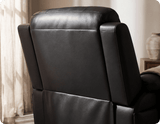 Martini Genuine Leather Black Electric Power Recliner Armchair