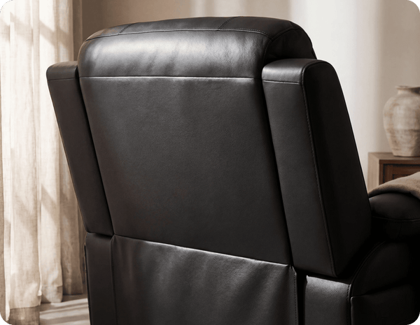 Martini Genuine Leather Black Electric Power Recliner Armchair