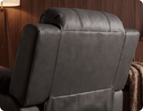 Veloura Grey  Leather Armchair