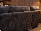 Westminster Coal Alaska Fabric U Shape High Back Corner Sofa