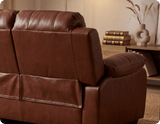 Veloura Tan Leather 2 Seater Sofa