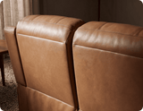 Martini Genuine Leather Caramel Electric Power Recliner 2 Seater Sofa